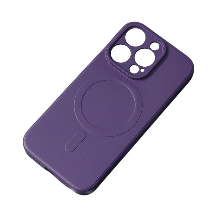 Etui Silikonowe etui kompatybilne z MagSafe do iPhone 15 Pro Silicone Case - fioletowe Case