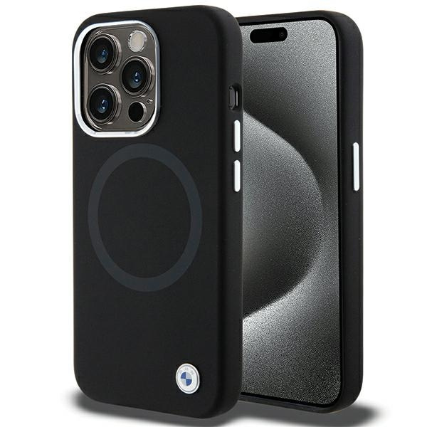 Etui Bmw Bmhmp15lsilbk2 Iphone 15 Pro 6.1" Czarny/black Signature Liquid Silicone Magsafe Case